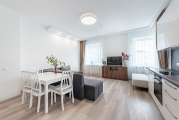 Modern Home Living Room with Contemporary Furniture and Clean Interior Design