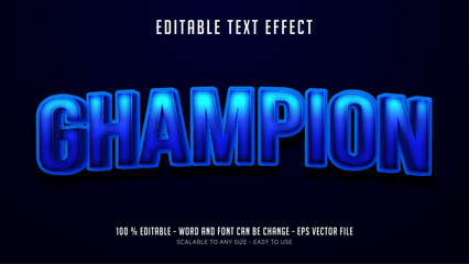 Obraz premium champion editable text effect