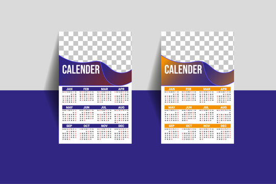 corporate design template vector calender
