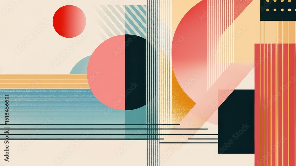 Poster abstract colorful geometric minimal tech background. retro futuristic vector banner design illustrat