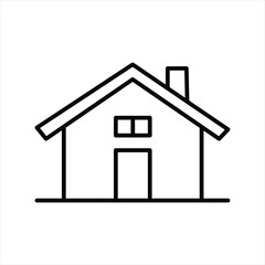 home , house line icon vector on white background.
