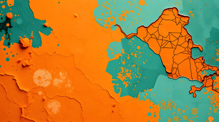 abstract background full of morphological details, colors and geometric details