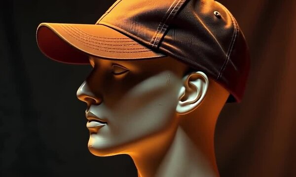 Brown Textured Baseball Cap

Cap on Chrome Mannequin

Modern Hat Display Setup

Minimalist Cap Studio Shot

Baseball Cap Product Display

Textured Cap on Mannequin