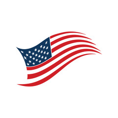 Fototapeta premium American flag waving in the wind with stars and stripes symbolizing patriotism