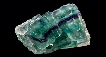 Fototapeta premium crystal of fluorite isolated on dark