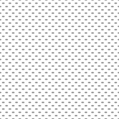 Seamless surface pattern design featuring small gray ovals regularly spaced on a white background, creating a visually appealing and textured effect