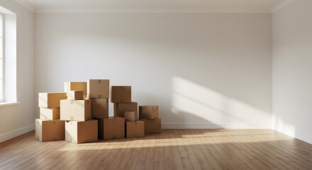 moving boxes in new house