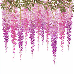 Fototapeta premium Wisteria Floral Design , PNG isolated cut out image