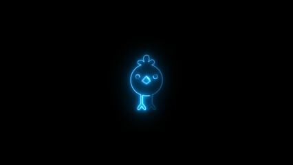 neon light candle icon isolated, on black background 4k illustration.