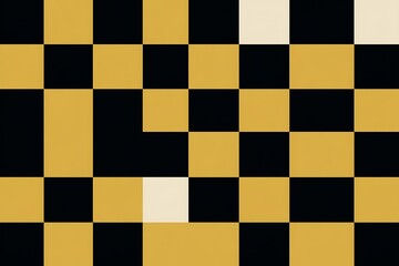 Fototapeta premium Abstract pattern checkerboard design gold black beige