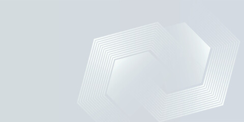 White background abstract art vector illustration with hexagon shape modern background