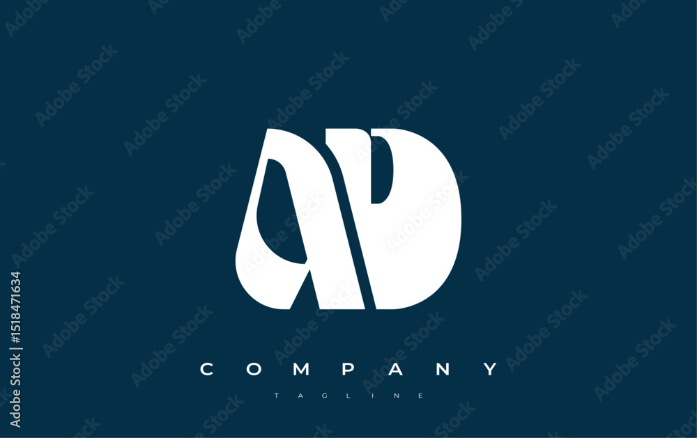 Fototapete ad abstract geometric logo design. modern and elegant logo design with simplistic typography element
