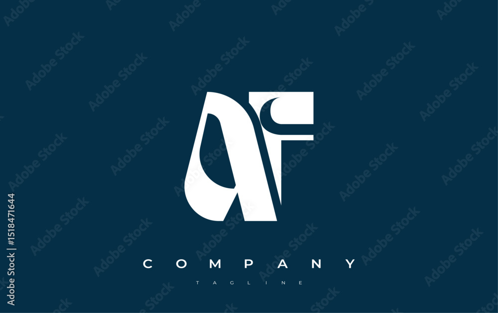 Fototapete af abstract geometric logo design. modern and elegant logo design with simplistic typography element