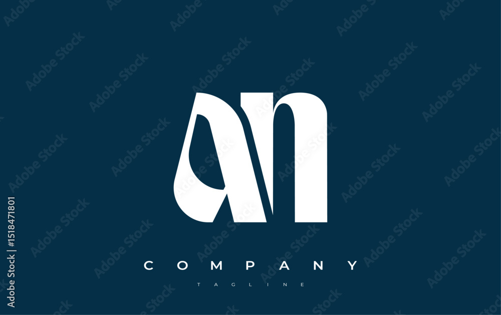 Fototapete an abstract geometric logo design. modern and elegant logo design with simplistic typography element