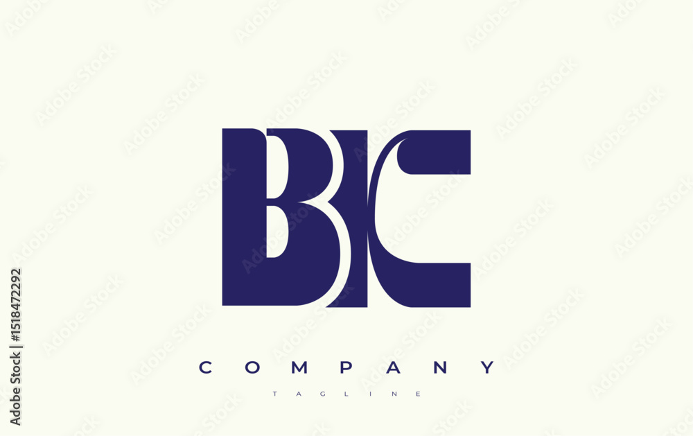 Fototapete bk abstract geometric logo design. modern and elegant logo design with simplistic typography element