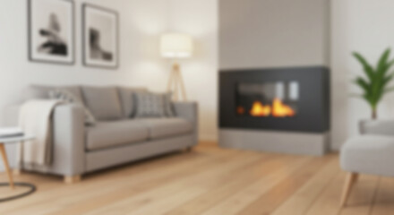 a modern blur background living room with a large, comfortable sectional sofa, framed artwork, and abundant natural light creating an inviting atmosphere 31