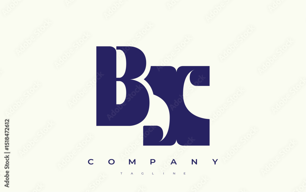 Fototapete bx abstract geometric logo design. modern and elegant logo design with simplistic typography element
