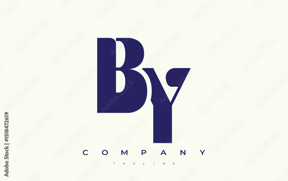 Fototapete by abstract geometric logo design. modern and elegant logo design with simplistic typography element