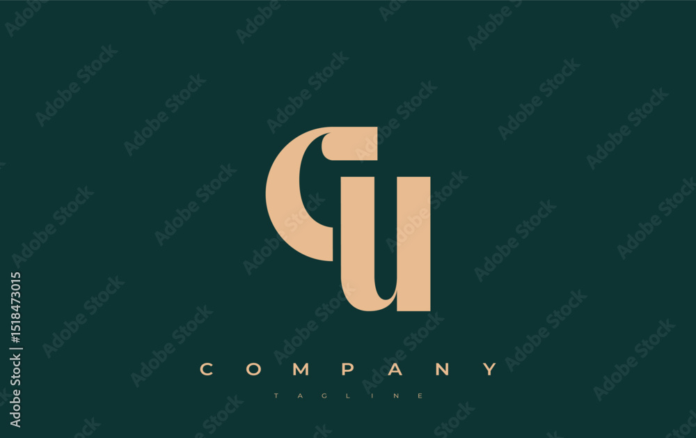 Fototapete cu abstract geometric logo design. modern and elegant logo design with simplistic typography element