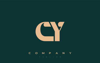 CY Abstract Geometric Logo Design. Modern and elegant logo design with simplistic typography elements, showcasing branding excellence.