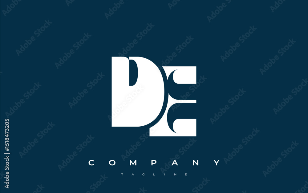 Fototapete de abstract geometric logo design. modern and elegant logo design with simplistic typography element