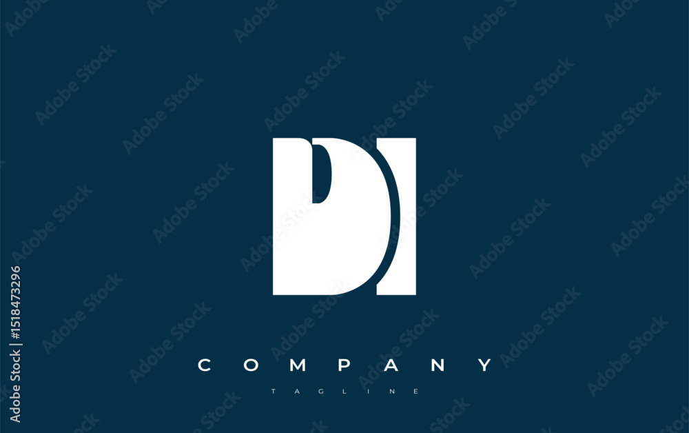 Fototapete di abstract geometric logo design. modern and elegant logo design with simplistic typography element
