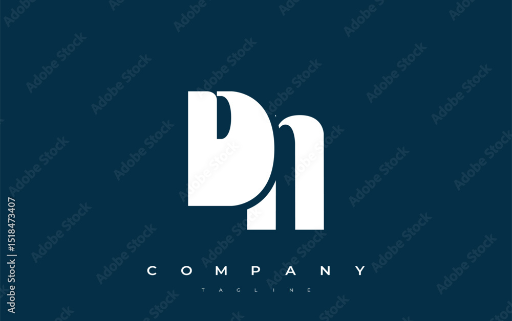 Fototapete dn abstract geometric logo design. modern and elegant logo design with simplistic typography element