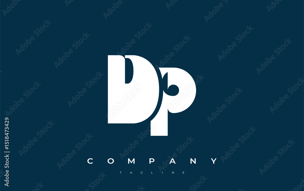 Fototapete dp abstract geometric logo design. modern and elegant logo design with simplistic typography element