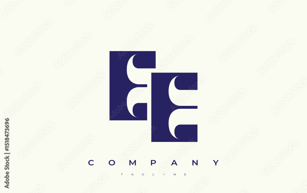 Fototapete ee abstract geometric logo design. modern and elegant logo design with simplistic typography element