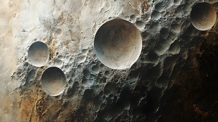 Planetary Bodies: A captivating visual of celestial spheres, adorned with textures of craters and undulations, showcasing the mysteries of the cosmos.