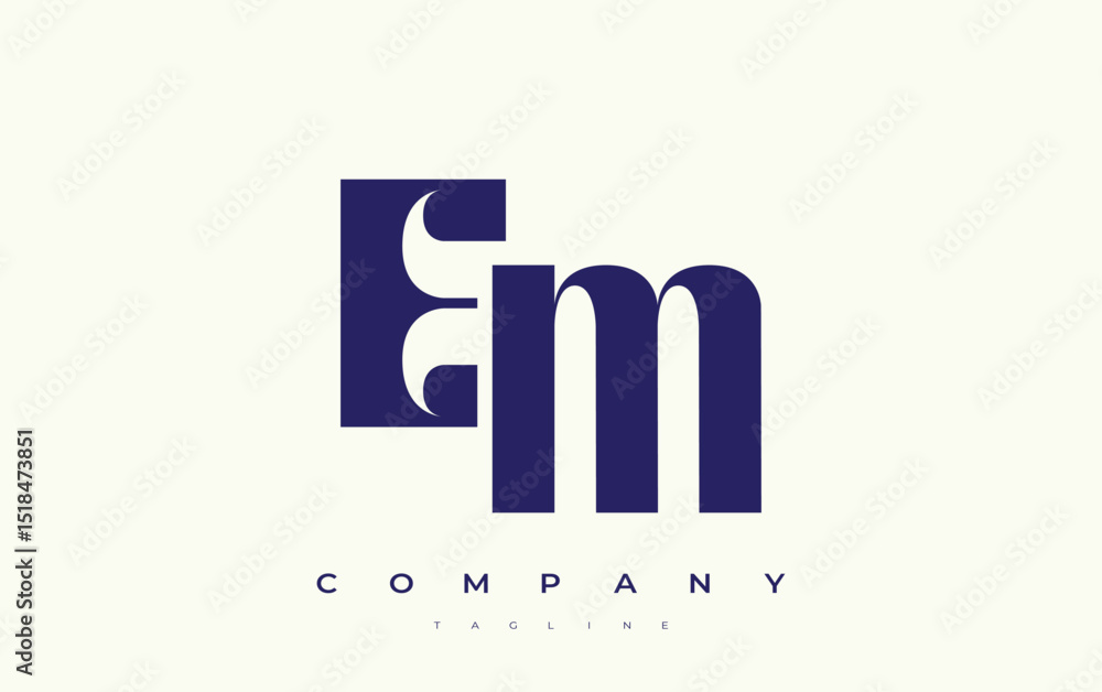Fototapete em abstract geometric logo design. modern and elegant logo design with simplistic typography element