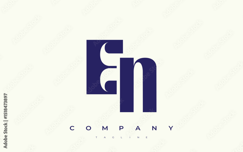 Fototapete en abstract geometric logo design. modern and elegant logo design with simplistic typography element