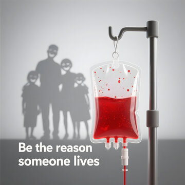 Be the Reason Someone Lives &ndash; Inspirational Blood Donation Message with IV Bag Design
