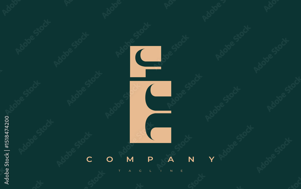 Fototapete fe abstract geometric logo design. modern and elegant logo design with simplistic typography element