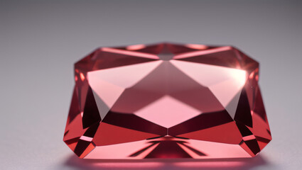 Sparkling Red Diamond Shape – Glossy Faceted Crystal Background
