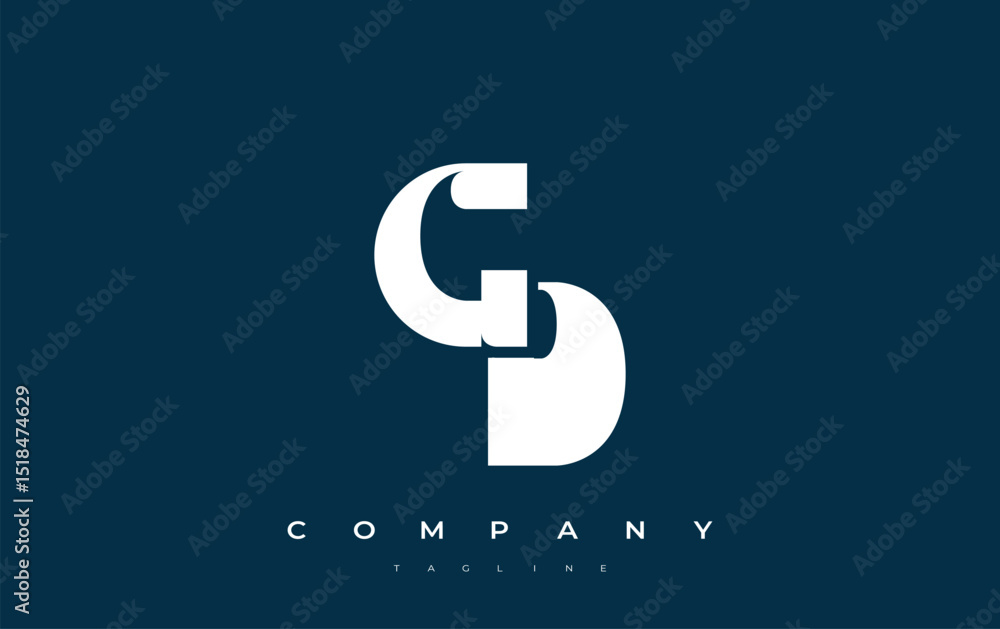 Fototapete gd abstract geometric logo design. modern and elegant logo design with simplistic typography element