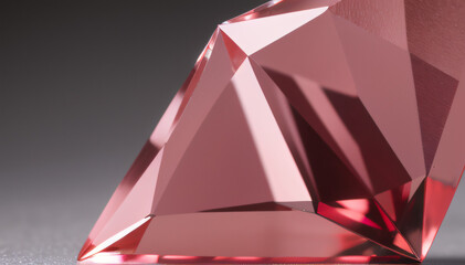 Red Faceted Gemstone on Gradient Background – Luxury Jewelry Design