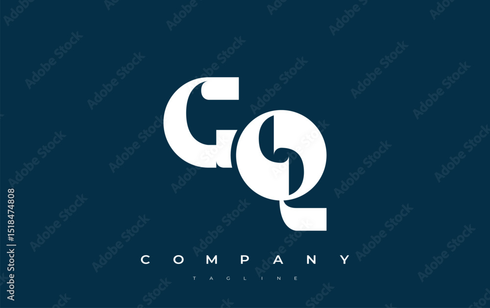 Fototapete gq abstract geometric logo design. modern and elegant logo design with simplistic typography element