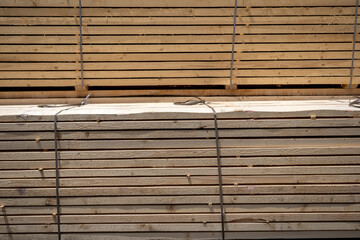 Wooden Planks and Beams for Carpentry and Construction Work