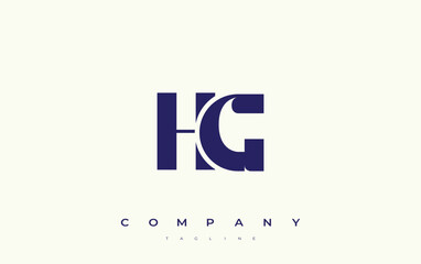 HG Abstract Geometric Logo Design. Modern and elegant logo design with simplistic typography elements, showcasing branding excellence.