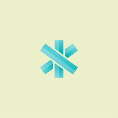 Star of Life icon logo flat vector design