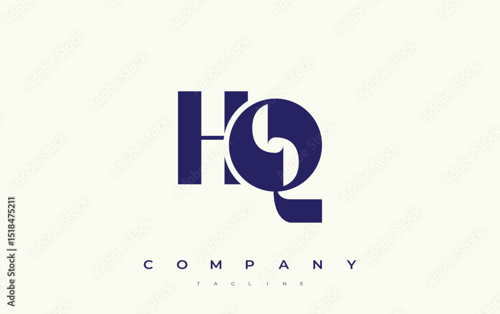 Fototapete hq abstract geometric logo design. modern and elegant logo design with simplistic typography element