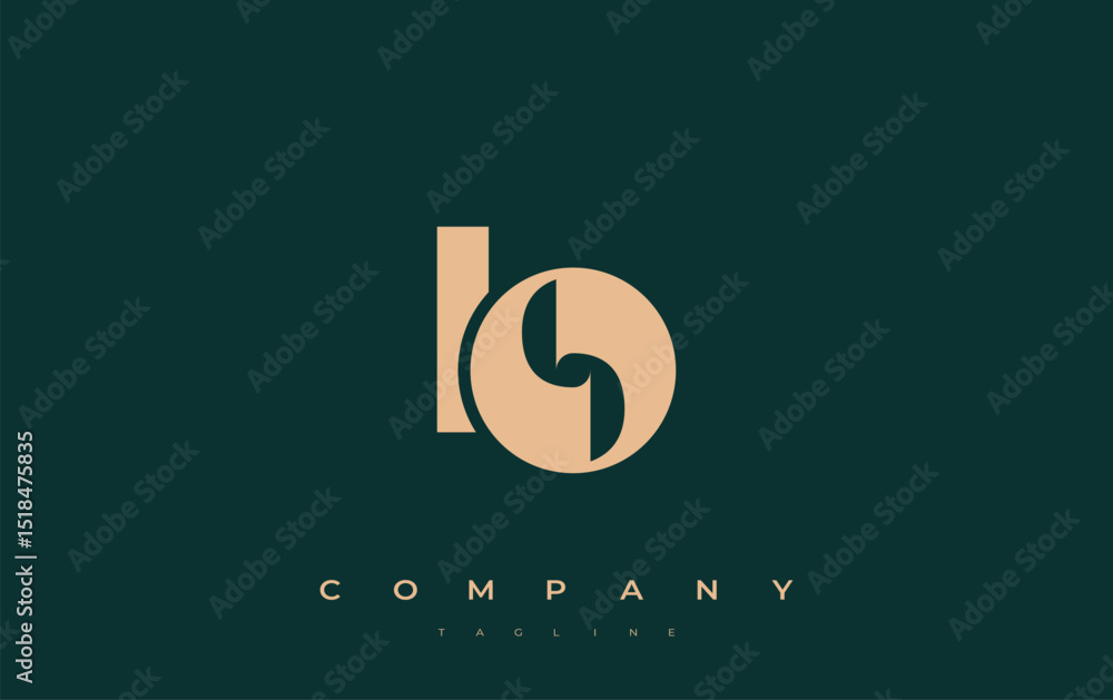 Fototapete io abstract geometric logo design. modern and elegant logo design with simplistic typography element
