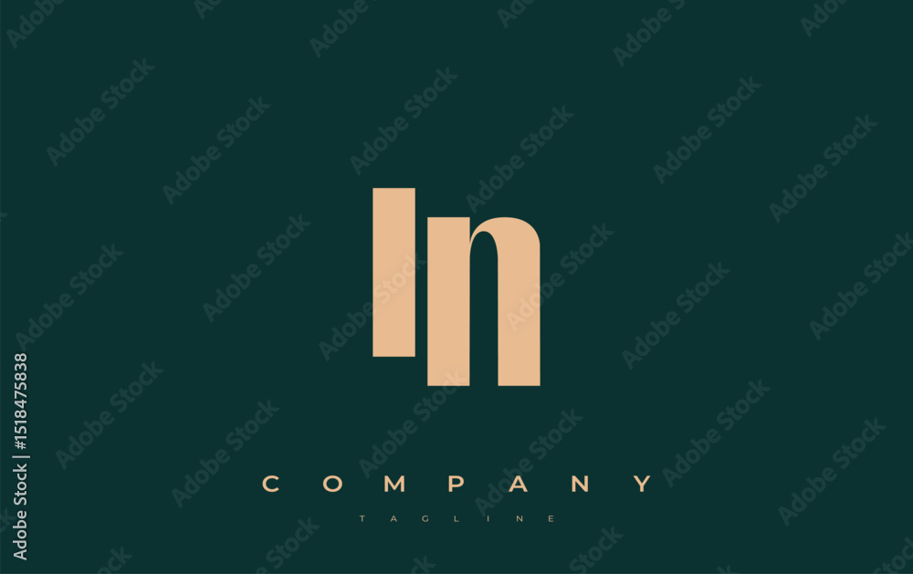 Fototapete in abstract geometric logo design. modern and elegant logo design with simplistic typography element