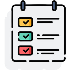 Fototapeta premium Task List Icon: Completed Tasks, Workflow Management, Vector Illustration