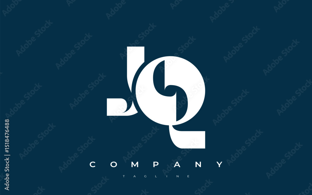 Fototapete jq abstract geometric logo design. modern and elegant logo design with simplistic typography element