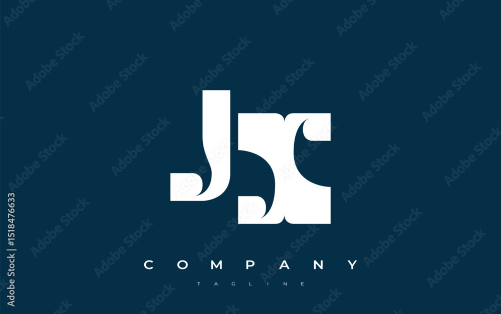 Fototapete jx abstract geometric logo design. modern and elegant logo design with simplistic typography element