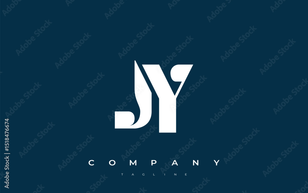 Fototapete jy abstract geometric logo design. modern and elegant logo design with simplistic typography element
