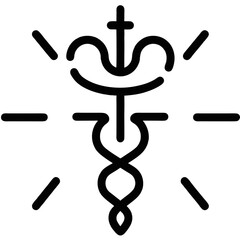 Crowned Caduceus: Vector Symbol of Healing and Royalty