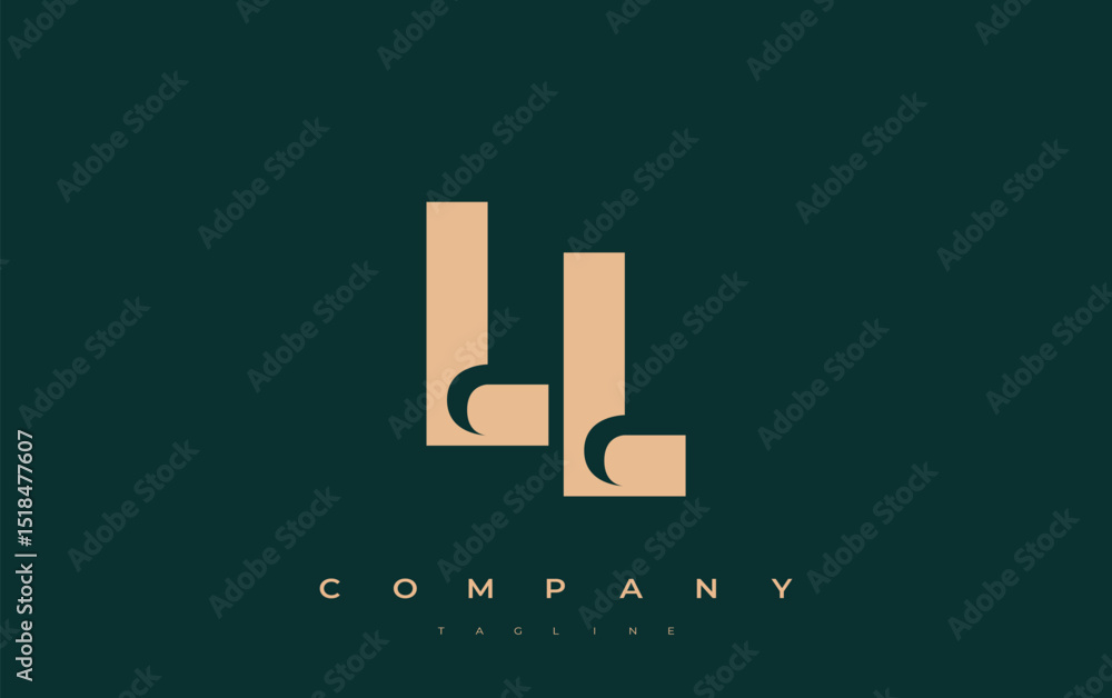 Fototapete ll abstract geometric logo design. modern and elegant logo design with simplistic typography element